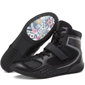 Custom Manufacture Indoor Sports Training Shoes Male Comfortable Lace-up Wrestling Shoes Boots Sneaker Professional Boxing Shoes