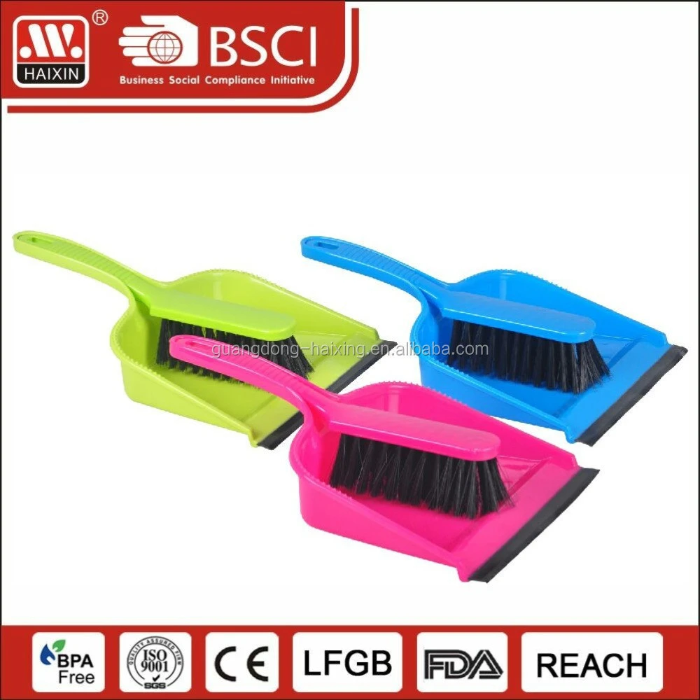 Custom model pet room cleaning broom sets plastic household dustpan and brush for table