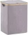 Import custom multi-purposes large capacity bamboo canvas foldable bag storage laundry hamper laundry baskets with lid from China