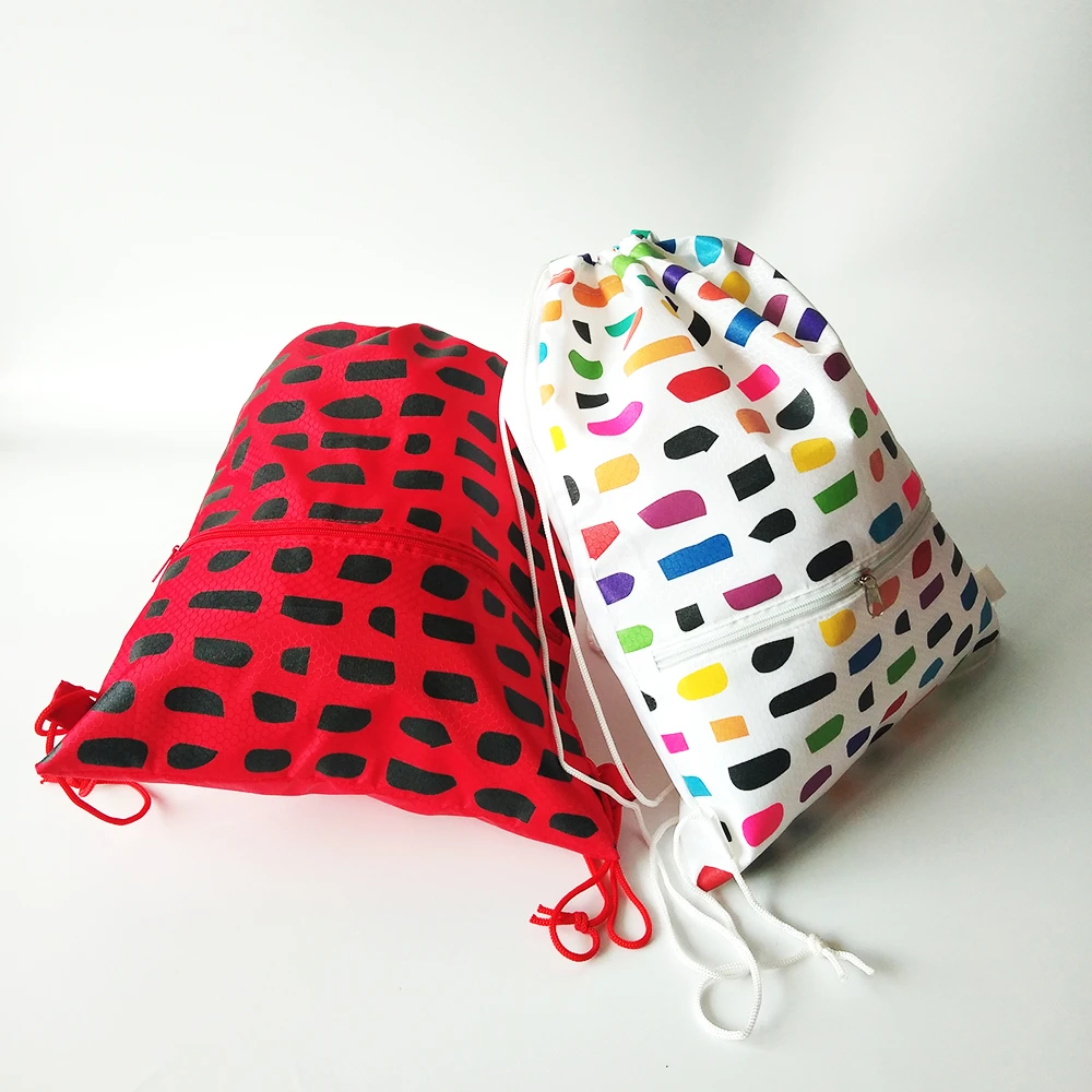 Custom Nylon drawstring bag Waterproof Nylon Polyester Drawstring Backpack bag