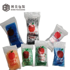 Custom Plastic Gravure Printing Mini Packing tabacco pouch mini zipper brand baggies