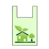 Custom Print 100% Biodegradable Corn Starch Plastic Carry Bag