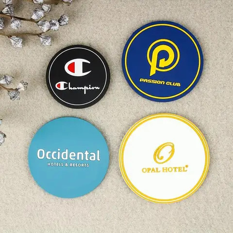 Buy Custom Printed Logo Promotional Soft Pvc/rubber/silicon Coasters ...