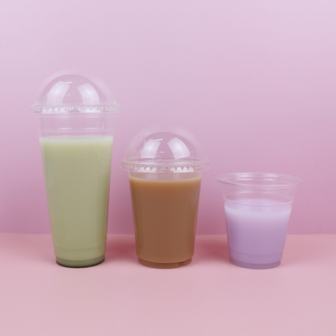 Buy Custom Printing Logo Disposable Clear Pet Plastic Cup With Lids ...