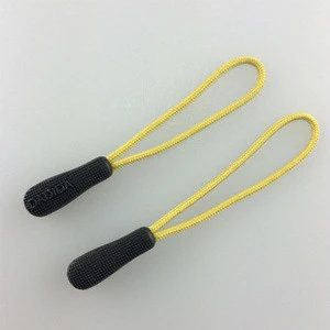 Custom pvc rubber zip puller zipper pulls tabs cord slider for outdoor travel clothing backpack