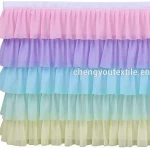 Custom Rainbow Tulle Table Skirt Tutu Table Skirt for Birthday Baby Shower Party Decoration,Unicorn Table Clothing