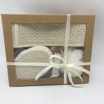 custom Sisal jute gloves Soap SPA bubble bath gift set
