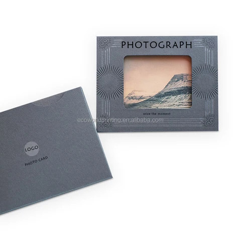 Custom Size Logo Printed Vintage Cardboard Picture Photograph Cards Frames Remember Memories Paper Photo Folder