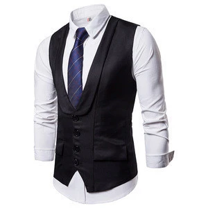 custom sleeveless mens single button waistcoat vest