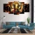 Import Custom stretched Canvas Art Prints indian God Nose Elephant artwork 5 Panels  Wall Art Picture Oil Paintings Canvas Painting from China