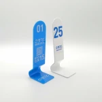Customizable display racks acrylic display stand wholesale Custom Logo White Acrylic Display Booth Frame Sign Holder