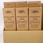 Customized Dye Free Wheat Stalk Coffee Drinking Straw