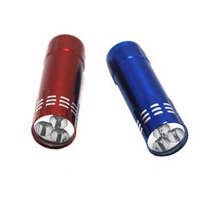Customized Logo Laser Keychain UV Led Flashlight Torch