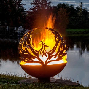 Customized Outdoor Landscape Patio Heater Affordable Steel Sphere Fire Pit Bowl