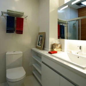 Customized PVC bathroom furniture wash basin led mirror bathroom cabinet with mirror