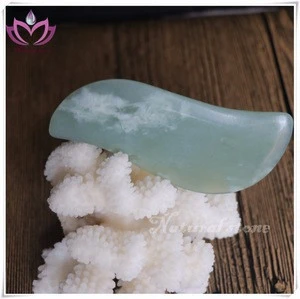 customized shape massage products Natural jade Gua Sha board hand polished