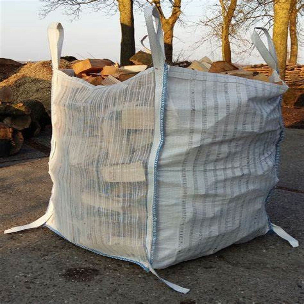 Customized Ventilated Big Bag Breathable Firewood Mesh Bag 1000kg Dimension