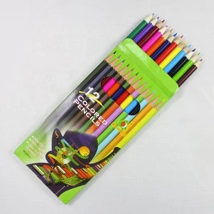 Customized wholesale creative popular Special wooden 12 color pencil set children&#39;s oil color lead color painting pen