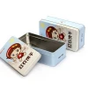 cute Rectangular Tin Cookie Box Customized printed Tinplate can For Biscuit Packing