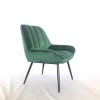 Dark Green Velvet Upholstered Home Furniture Design  Sofa Chair With  Metal Legs