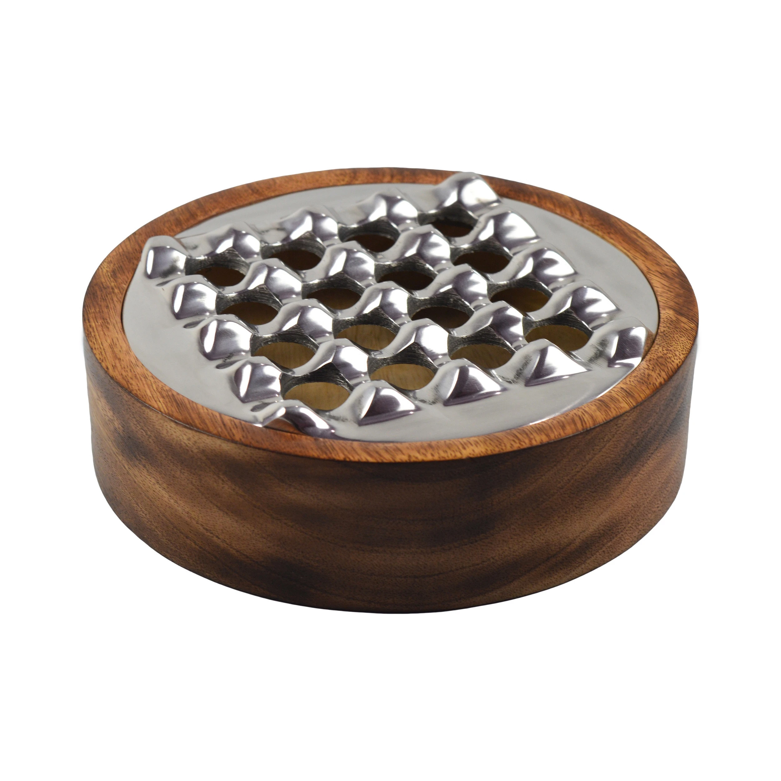 Decorative Accessories Rounded Grid Ashtray