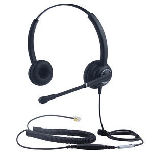 DH88D noise cancelling double ear microphone telephone headset call center usb