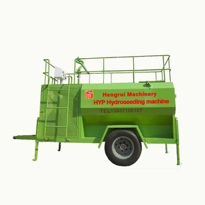 Diesel engine hydroseeding machine for lawn