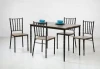 Dining room furniture sets Europe Antique Vintage Style wooden top metal legs table and chairs dining sets