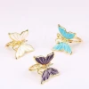 Direct Sales To Produce Cheap Bulk Wholesale Gold Alloy Metal Butterfly Napkin Ring