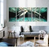 Dolphin 3D Metal Wall Art seascape Handicraft Oil Painting for Decor 24&quot; x 64&quot; 5pieces