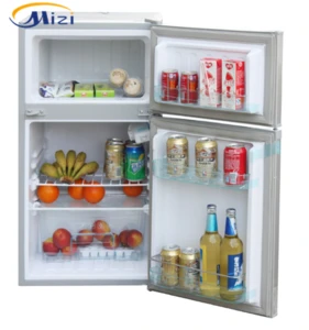 Double door dc 12v solar fridge refrigerator