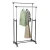 Import Double pole telescopic foldable garment  rack stand clothes shoes drying rack hanger with wheel from China