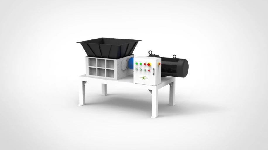 Double shaft shredder for waste metal aluminum scrap recycling