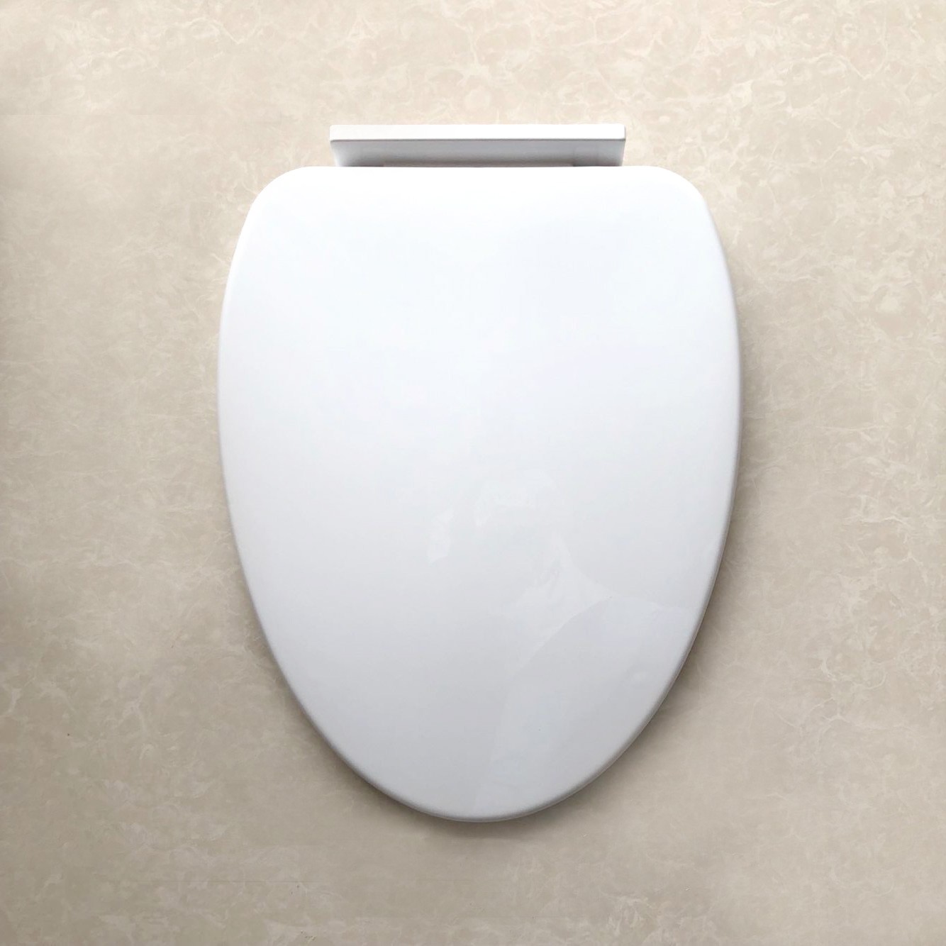 Duroplast plastic closed front v shape 18 inches elongated toilet seat lid toilet seat soft close