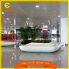 E-Creative indoor fiberglass long bench rest bench frp candy color round stool for shopping mall decoration