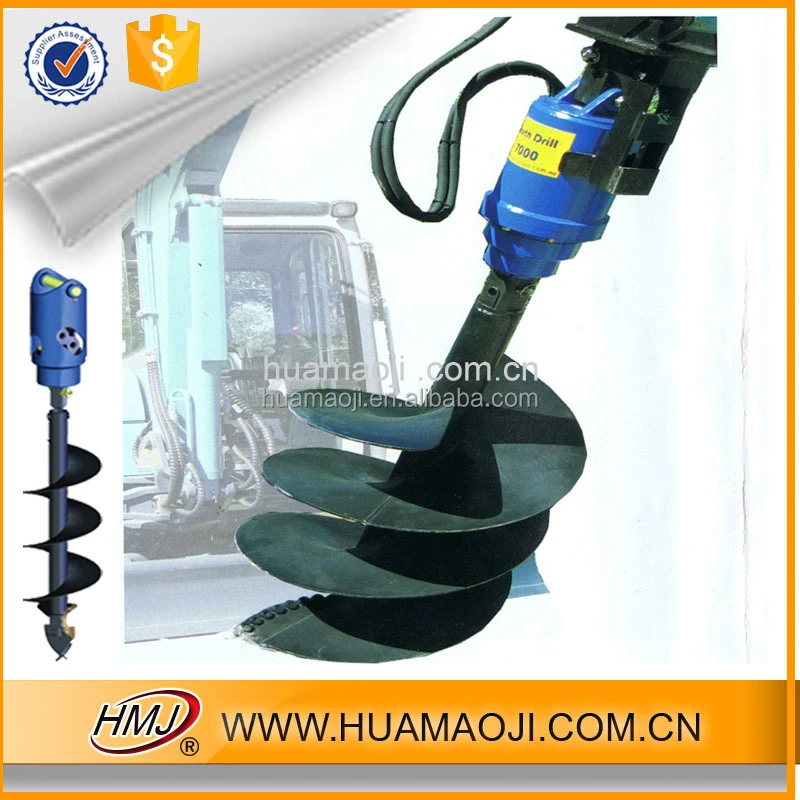 Earth auger drill bit for excavator/tractor