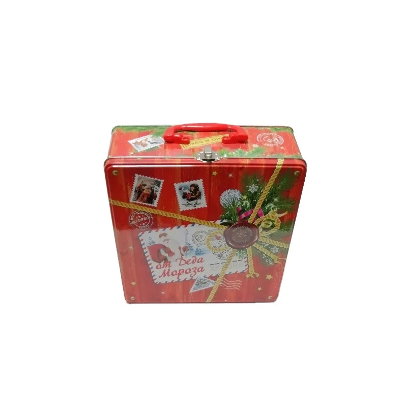 Easter Day Popular Gift Packaging Handle Take Away Suitcase Tin Box For Kids