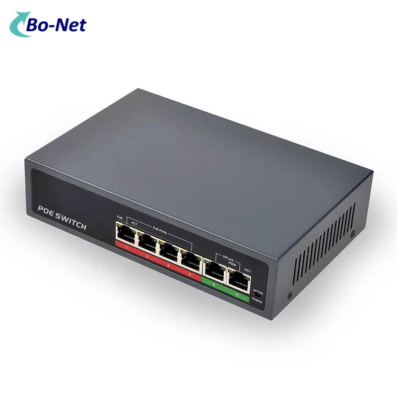 Easy install high quality 4port PoE Switch 65W for any POE device CCTV switch IEEE802.3af/at BN604EX