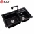 Import EJOY NET7948 High Quality double sink granite sink Customized granite black sink from China