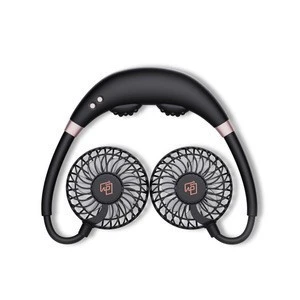 Electric Mini Necklace Fan Lazy Portable Rechargeable Sports Usb Mini Neck massage fragrance fan