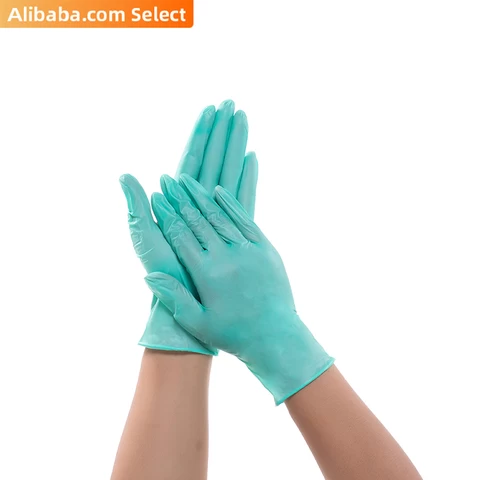 EN374 wholesale disposable transparent black blue green industry working pvc coated gloves for Europe