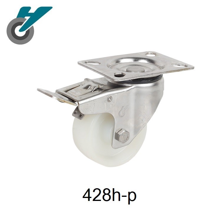 European Style Stainless Nylon Swivel Casters / Casters with Top Brake / Fixed Casters