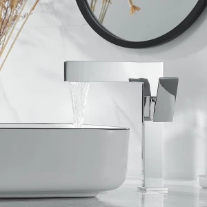 Excellent Quality Bathroom Square Basin Faucet Single Handle Washbasin Mixer Tap