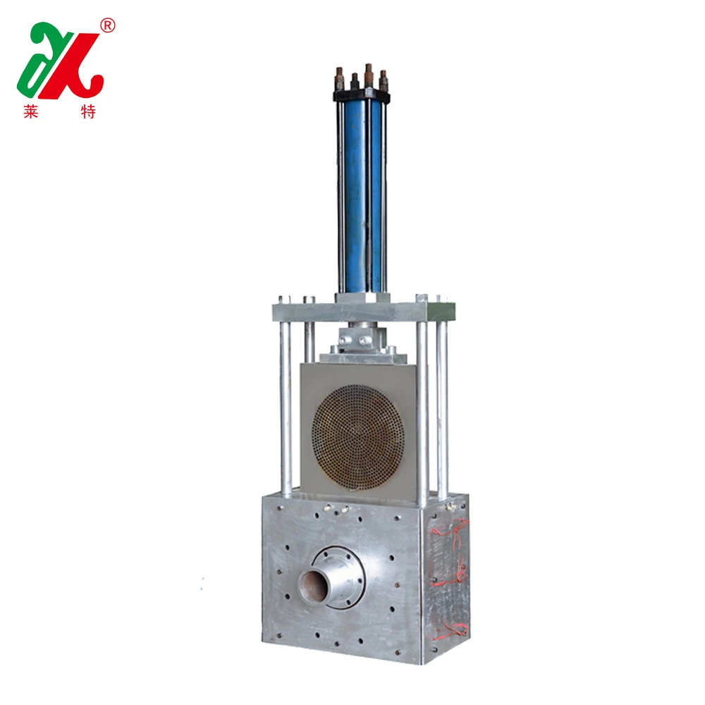 Extrusion die head for plastic extruder