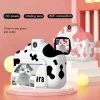 F-11 Kid Instant Print Camera Thermal Paper Printer Cartoon Cow Wireless WIFI Printer Toy 1080P Video 4K HD Child Digital Camera