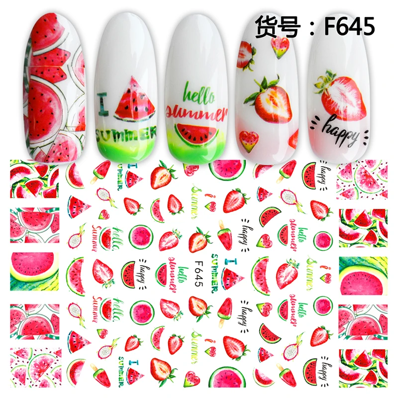 F series spring and summer  nail stickers Fruits nail art stickers
