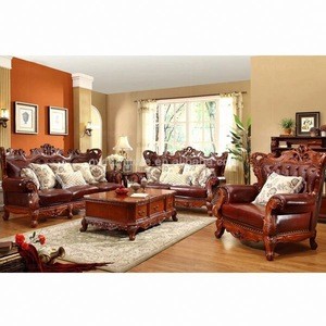 fabric wooden living room sofa set