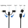 Factory Custom Nylon 5 In 1 Type C Android Quick Charging Data Cable