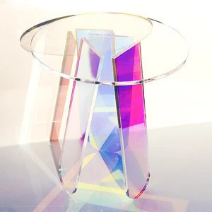 Factory Customizable Rainbow Acrylic Coffee Coffee Table Small Side Table