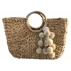 Factory Direct Sale Beach Summer Tote Bag Straw Capacity Travel Swimming Woven Straw Bucket Bag